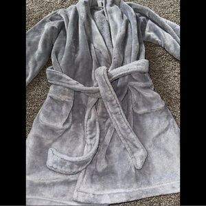 Cozy Gray Plush Robe